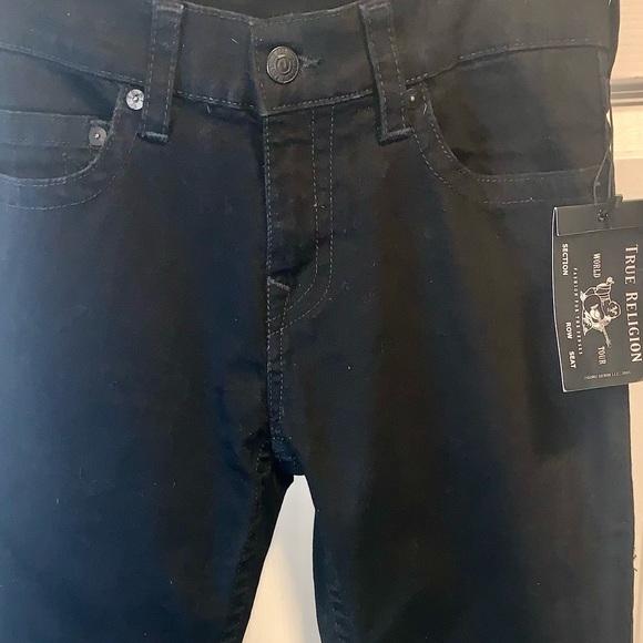 NWT Mens True Religion Geno Slim Fit Stretch Jeans in Body Rinse Black - Picture 2 of 14